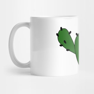 Thorny cactus. A hint of a complex person. Desert plant. Spike. Mug